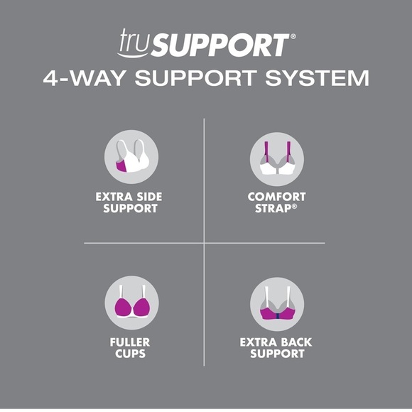 Playtex Wireless Bra Perfectly Smooth Full-Coverage T-Shirt Bra, Full Figures - Picture 3 of 11